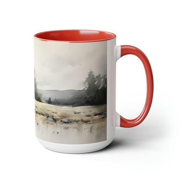 Country Scenery Tea Cup Vintage Landscape Coffee Mug Rustic Countryside Ceramic Mug Retro Countryside Coffee Cup Rural Landscape Tea Mug 4.jpg