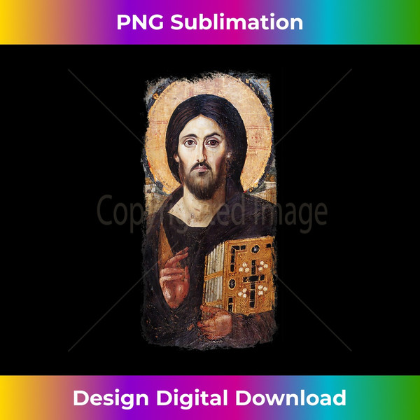QH-20231122-5831_Icon of Jesus Christ Pantocrator Mount Sinai Tank Top 0109.jpg