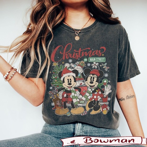 BM Vintage Disney Christmas On Main Street Sweatshirt, Minnie Mickey Very Merry Christmas Party 2023 Comfort Colors Shirt, Disney Family.jpg