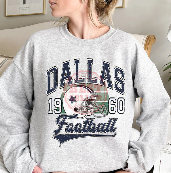 Vintage Dallas Football Sweatshirt, Dallas Cowboys Hoodie, V