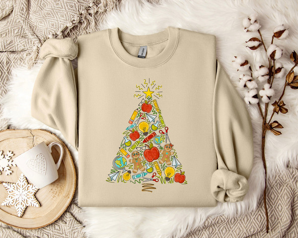 Cozy Teacher Christmas Sweatshirt - Festive Holiday Apparel for Educators, Christmas Sweater for Teachers - Xmas Gifts for Educators.jpg