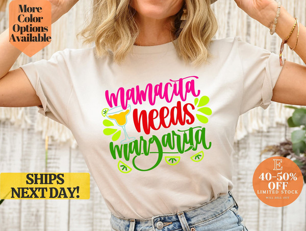 Mamacita Needs Margarita T-Shirt, Funny Mom Tee, Cinco de Mayo Shirt, Mamacita Shirt, Margarita Tee, Mom Life T-Shirt, Mexican Party Top.jpg