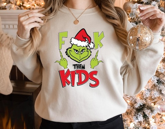 Funny Christmas Sweatshirt, Funny Santa Sweater, Fak Them Kids, Funny Christmas Party Shirt, Funny Gift for Christmas, Trendy Christmas gift.jpg