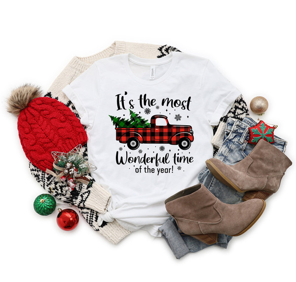 Christmas Shirt,It is the Most Wonderful Time Of The Year,Merry Christmas,Matching Family ,Family Matching Shirt,Buffalo Plaid Shirt.jpg