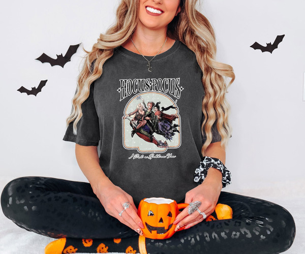 Hocus Pocus Cotton T-Shirt - Classic Witch Movie Tee - Halloween Apparel - Sanderson Sisters Shirt, Vintage Hocus Pocus Tee.jpg