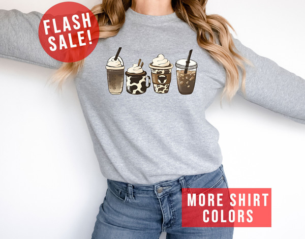 Iced Coffee Cute Women Sweatshirt, Aesthetic Ice Coffee Addict Crewneck, Coffee Lovers Hoodie, Dead Tired Morning Gift, Coffee Addict Outfit.jpg