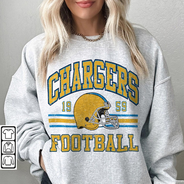 Chargers Football Sweatshirt, Shirt Retro Style 90s Vintage Unisex Crewneck, Graphic Tee Gift For Football Fan Sport L1409.jpg