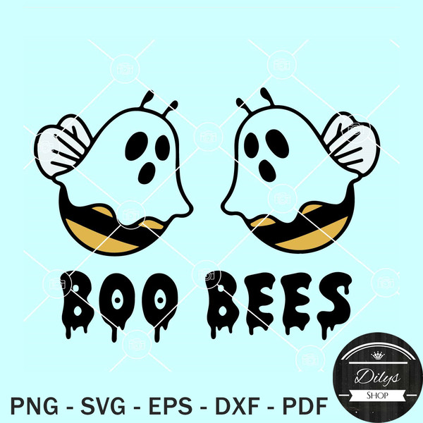 Boo Bees Ghost Halloween SVG, Boo Bees SVG, Ghost bees SVG, Halloween Bees SVG.jpg
