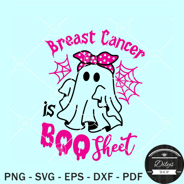 Breast cancer is Boo Sheet SVG, Breast cancer Halloween SVG, Breast cancer awareness SVG.jpg