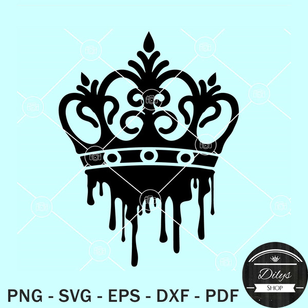 Dripping crown SVG, crown dripping SVG, Birthday crown SVG PNG EPS DXF.jpg