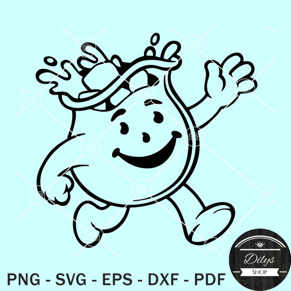 Kool Aid Man SVG, Kool Aid Man PNG EPS DXF files for cricut.jpg