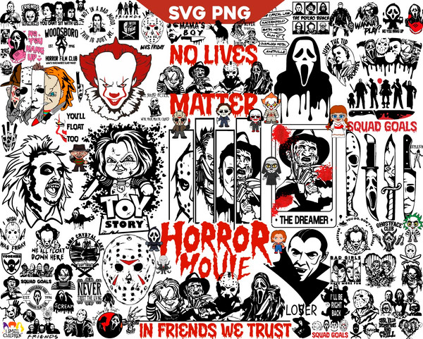 Horror Movie Halloween Svg Bundle, Scary Characters Svg.jpg