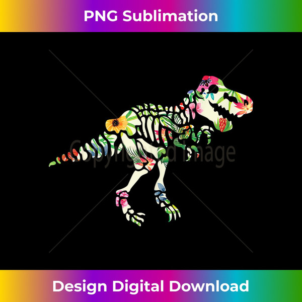 HO-20231123-4458_Tropical Floral T-Rex, Design Gift for Dino lovers Tank Top 1141.jpg
