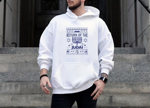 Return Of the Judai Sweatshirt, Jewish Gift Tee, Festival Of Light Shirt, Jewish Festival, Jewish Religious Ritual, Hanukkah Holiday Hoodie.jpg