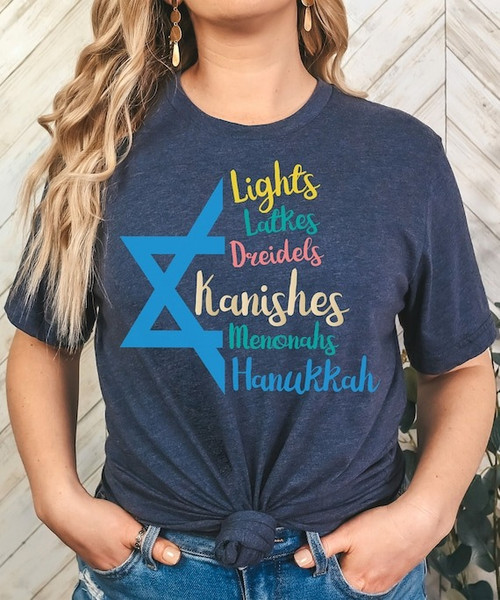 Star of David T-Shirt - Happy Hanukkah T-Shirt, Hanukkah T-Shirt, Latkes Tee, Menorah T-Shirt, Love and lights Tee, Hanukkah Vibes,.jpg