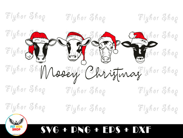 Mooey Christmas SVG PNG - Digital Art work designd by FlyHorShop 1.jpg