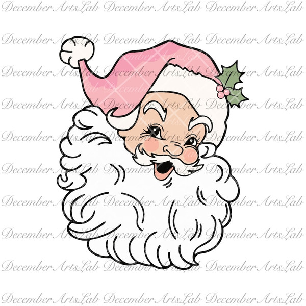 Pink Santa Claus Svg, Vintage Pink Santa Claus, Retro Pink Santa Claus, Pink Santa Png, Christmas PNG, Christmas Vintage Svg Png.jpg