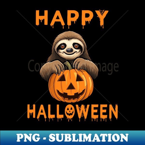 GD-12783_Funny Cute Sloth Holding Pumpkin Lazy Easy Halloween Costume 3636.jpg