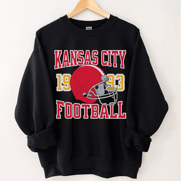 Kansas City Football Sweatshirt, Vintage Kansas City Football Crewneck, Kansas City Shirt, Chief Hoodie, Chief shirt, Chief Sweatshirt 2.jpg