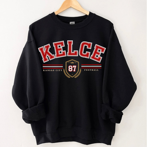 Travis Kelce Football Crewneck, Travis Kelce Sweatshirt, Gift for Travis Kelce Fan, Kansas City Sweatshirt, Kansas City Football 2.jpg