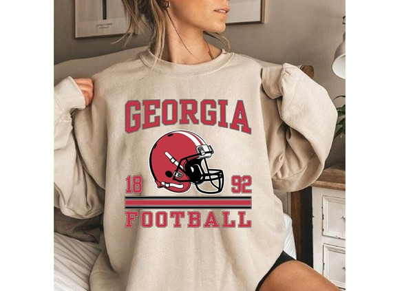 Vintage 90s  Georgia Cardinal Football Sweatshirt, Georgia Football T-Shirt, Retro Georgia Sweatshirt, Georgia Gifts T-Shirt.jpg