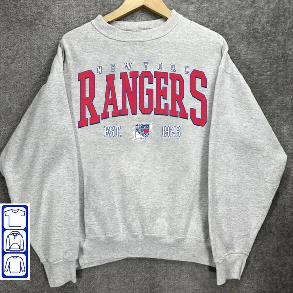 Vintage 90s New York Rangers Shirt , New York Rangers Sweatshirt, College Sweatshirt, Hockey Fan Gifts, Hockey Crewneck , Christmas Gift.jpg