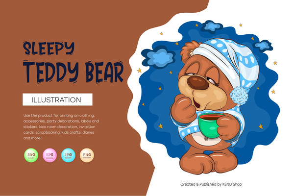 Sleepy Cartoon Teddy Bear_preview_01_1.jpg