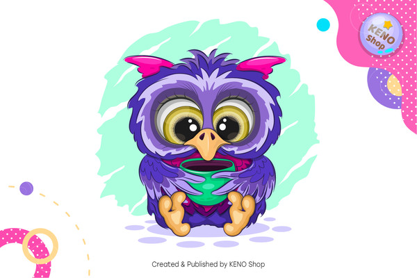 Cartoon owl with a cup_preview_02_1.jpg