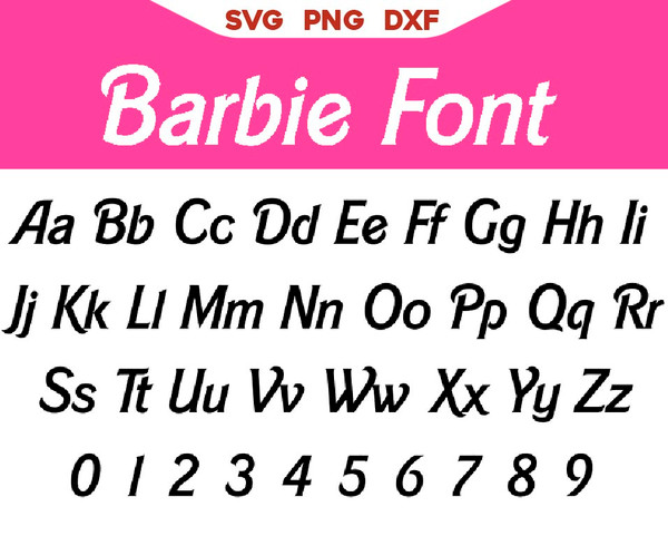 Barbie Font Svg, Retro Barbie Font SVG, Dolly Font Svg Png - Inspire Uplift
