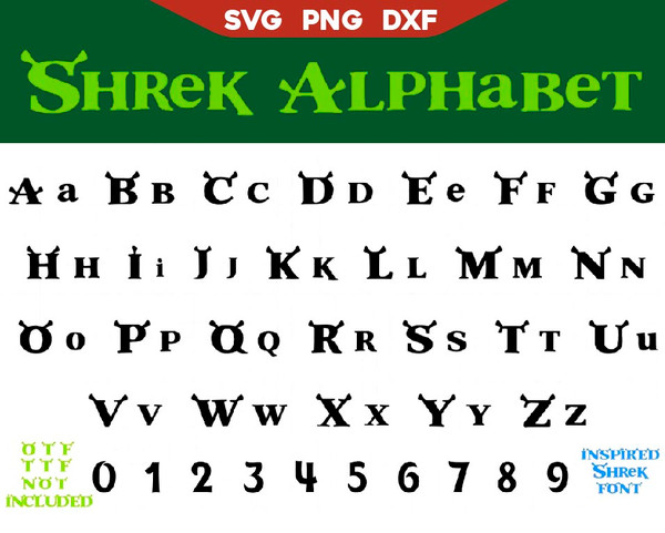 Shrek Font Svg, Green Ogre Font SVG, Green Ogre Font Svg, Gr - Inspire ...