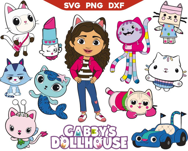 Gabbys Dollhouse Svg Png, Gabbys Dollhouse Font Svg, Gabbys - Inspire ...
