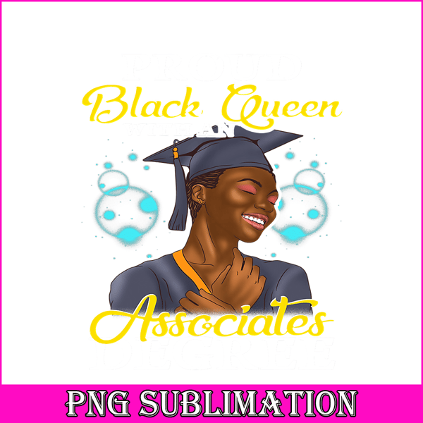QUE03112301-Proud Black Queen PNG, Associates Degree PNG, Black Queen PNG.png