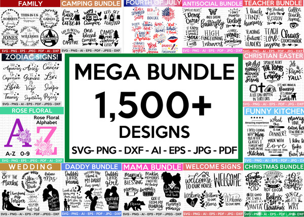 MEGA SVG BUNDLE, 1500+ Designs, Heather Roberts Art Bundle, Huge Svg Bundle, Cut Files Cricut, Silhouette.jpg