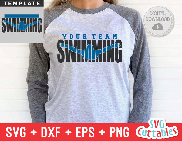 Swimming svg - Swim Cut File - Swim Template 004 - svg - eps - dxf - png - Silhouette - Cricut Cut File - Digital Download.jpg