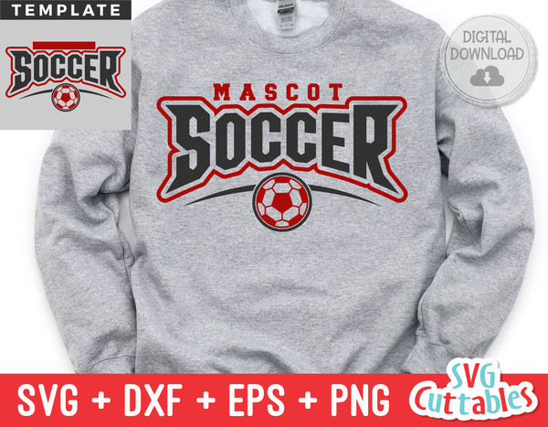 Soccer Template svg Cut File - Soccer svg - Soccer Team - Soccer Template 0037 - svg - eps - dxf - png - Silhouette - Cricut - Digital File.jpg