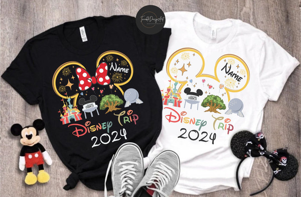 Disney Trip 2024, Disney Shirts With Custom Names, Disney Vacation