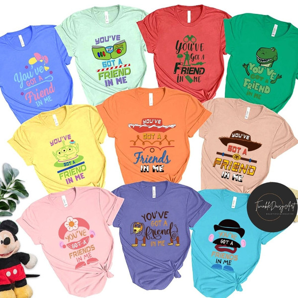 Disney Pixar Toy Story You've Got A Friend In Me Shirt, Disney Family Vacation 2023, Disney Group Shirt, Disney Friends, Disneyland Gifts.jpg