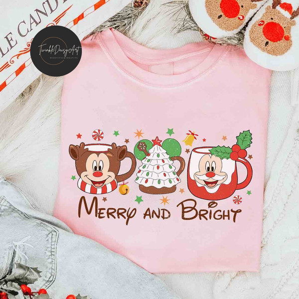 Merry and Bright Disney Christmas shirt, Christmas Tree, Mickey Christmas shirt, Disney Xmas Coffee shirts, Mickey's Very Merry Christmas.jpg