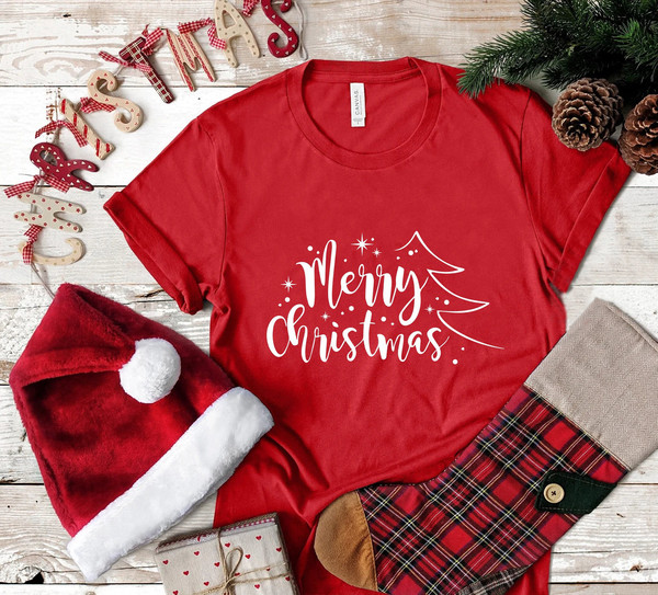 Silhouette Tree Shirt, Christmas Shirt, Merry Christmas Shirt, Merry Christmas Tee, Christmas Tree Shirt, Christmas Holiday Shirt,Xmas Shirt.jpg