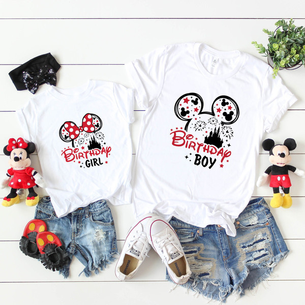 Birthday girl birthday boy Disney matching shirt, Mickey minnie shirts, Disneyworld shirt, Family matching shirts.jpg