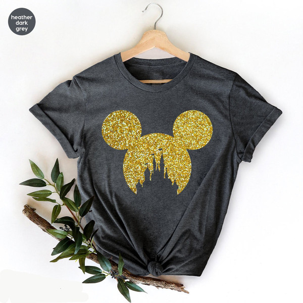 Disney family matching Shirts, Mickey shirt, Minnie Ear glitter Shirt, Glitter Rose Gold Minnie Shirt, Disney Shirt for Women, 2.jpg