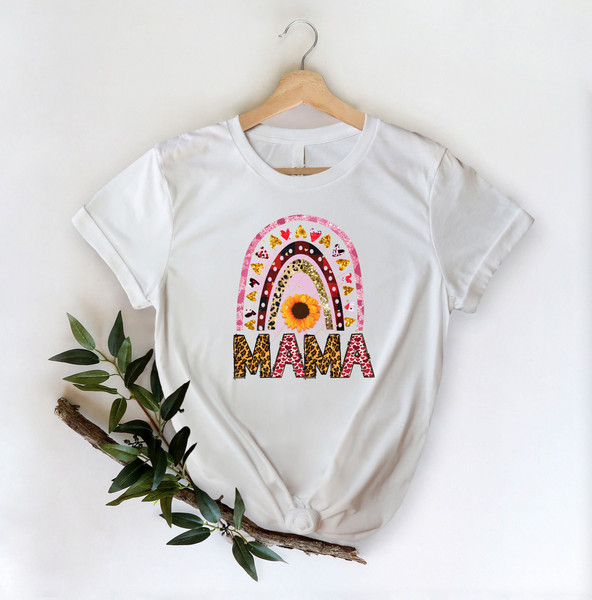 Leopard Mama Graphic Tee Shirt For Women Stylish Mom Fashion For Everyday Wear Cute Mama Shirts For Women Funny Mama Shirts For Mother's Day.jpg
