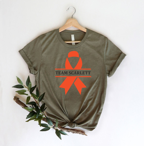 Leukemia Cancer Awareness Shirt, Cancer Team Shirt, Cancer Patient Gifts, Leukemia Cancer Awareness Shirt, Personalized Orange Ribbon Tee.jpg