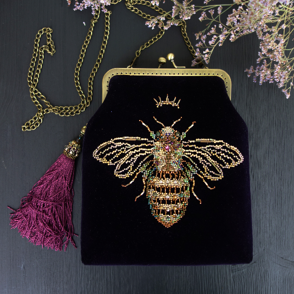 royal bee luxury velvet beaded bag with tassel 2.jpg