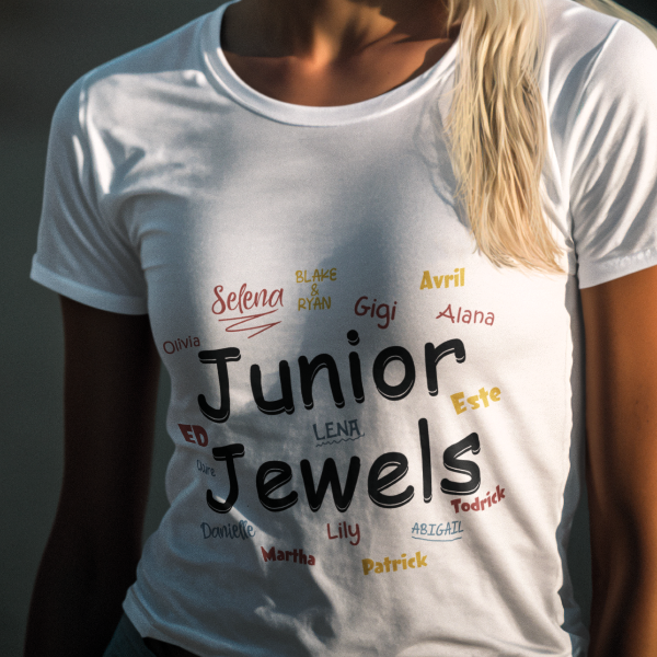 Junior Jewels Taylor Inspired Unisex Allover Print Tshirt sold by