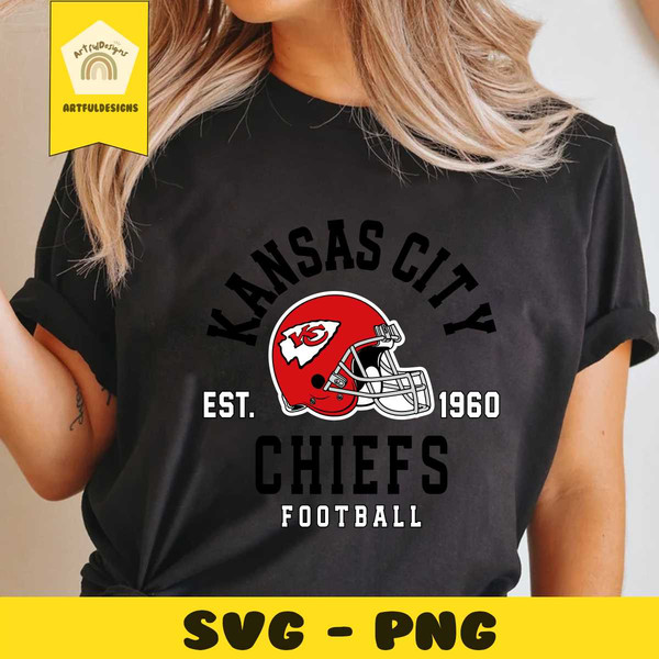 Kansas City Chiefs Football Helmet Svg Digital Download - Inspire Uplift