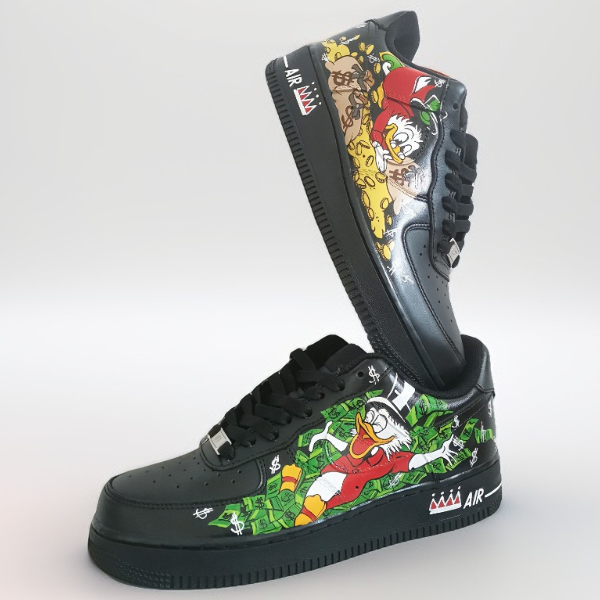 custom- sneakers- nike-air-force1- woman-black- shoes- hand painted- wearable- art 5.jpg