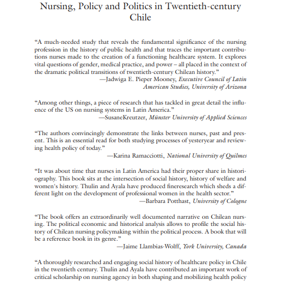 Nursing, Policy and Politics in Twentieth-century Chile Reforming Health, 1920s-1990s - PDF.PNG