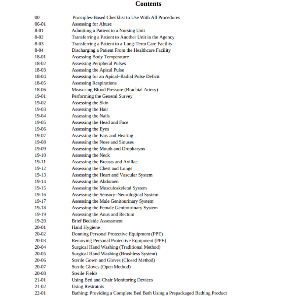 Procedure Checklists for Wilkinson's Fundamentals of Nursing Fifth Edition - PDF 1.PNG