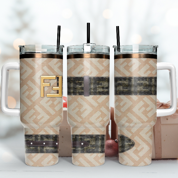 Fendi Logo 40oz Tumbler, Fashion Tumbler, Logo Tumbler Wrap  .jpeg